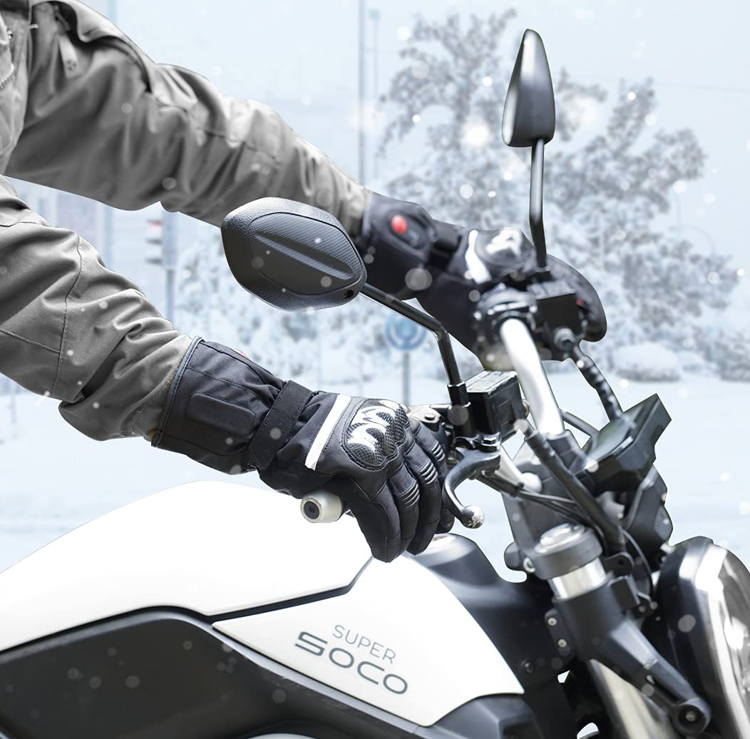 Guanti Riscaldati ANKBOY Per Moto E Sci – Batteria 4000mAh, 3 Livelli Di Calore, Touch Screen E Impermeabili