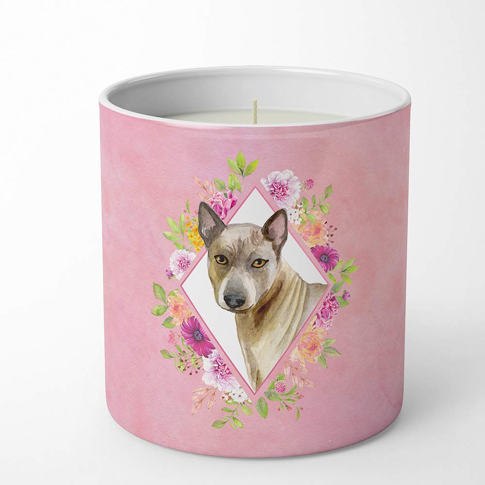 Thai Ridgeback pot cadeau décoratif de 10 oz aux jolies fleurs roses
