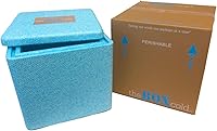 Vista 1 de Caja de envío fría aislada con enfriador de espuma, reutilizable, reciclable y multiusos, EPE USA theBOXcold