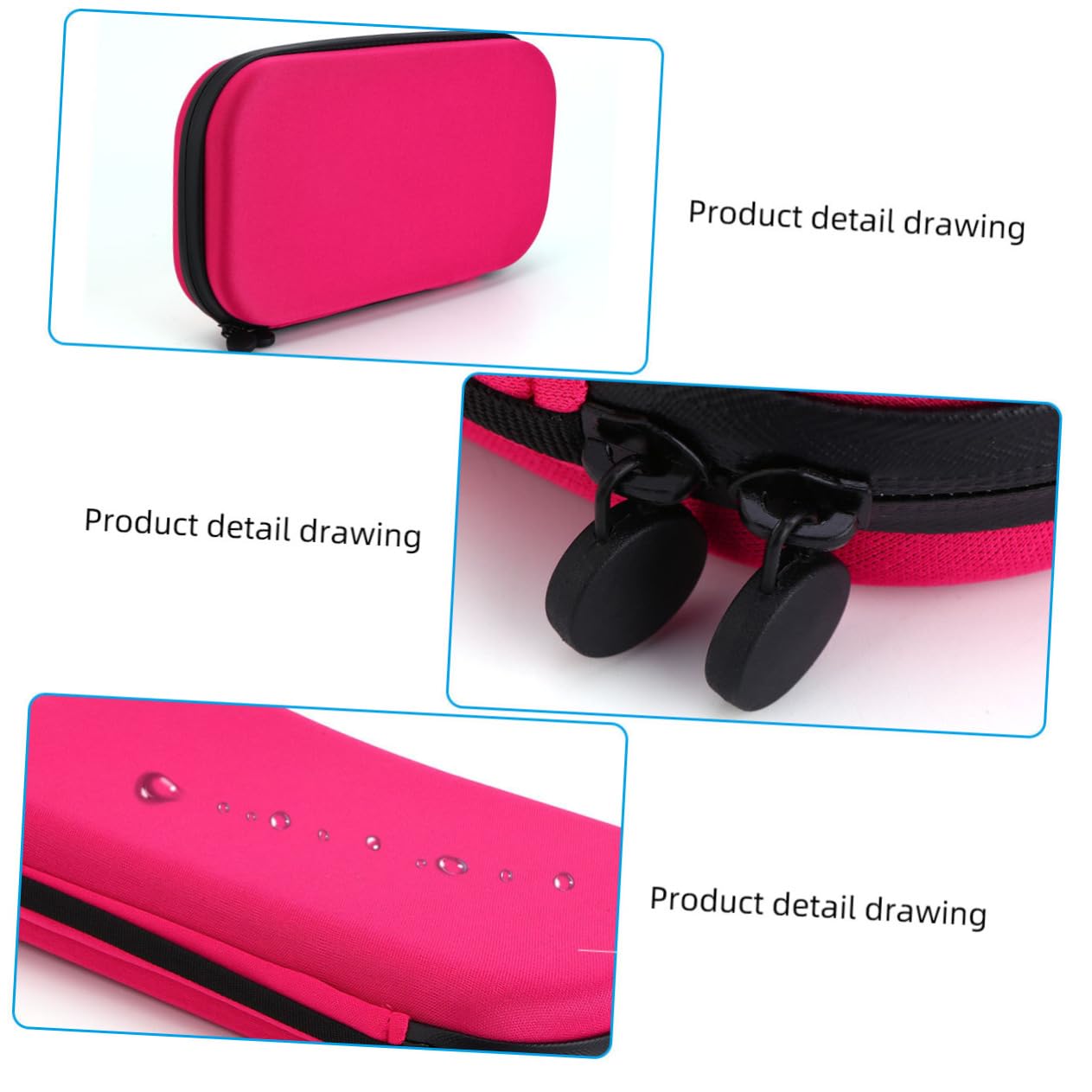 Levemolo Carry Case Non-medical Non-medical Non-medical Stethoscope Storage Bag Shockproof Handle Pink Hard Zipper Case