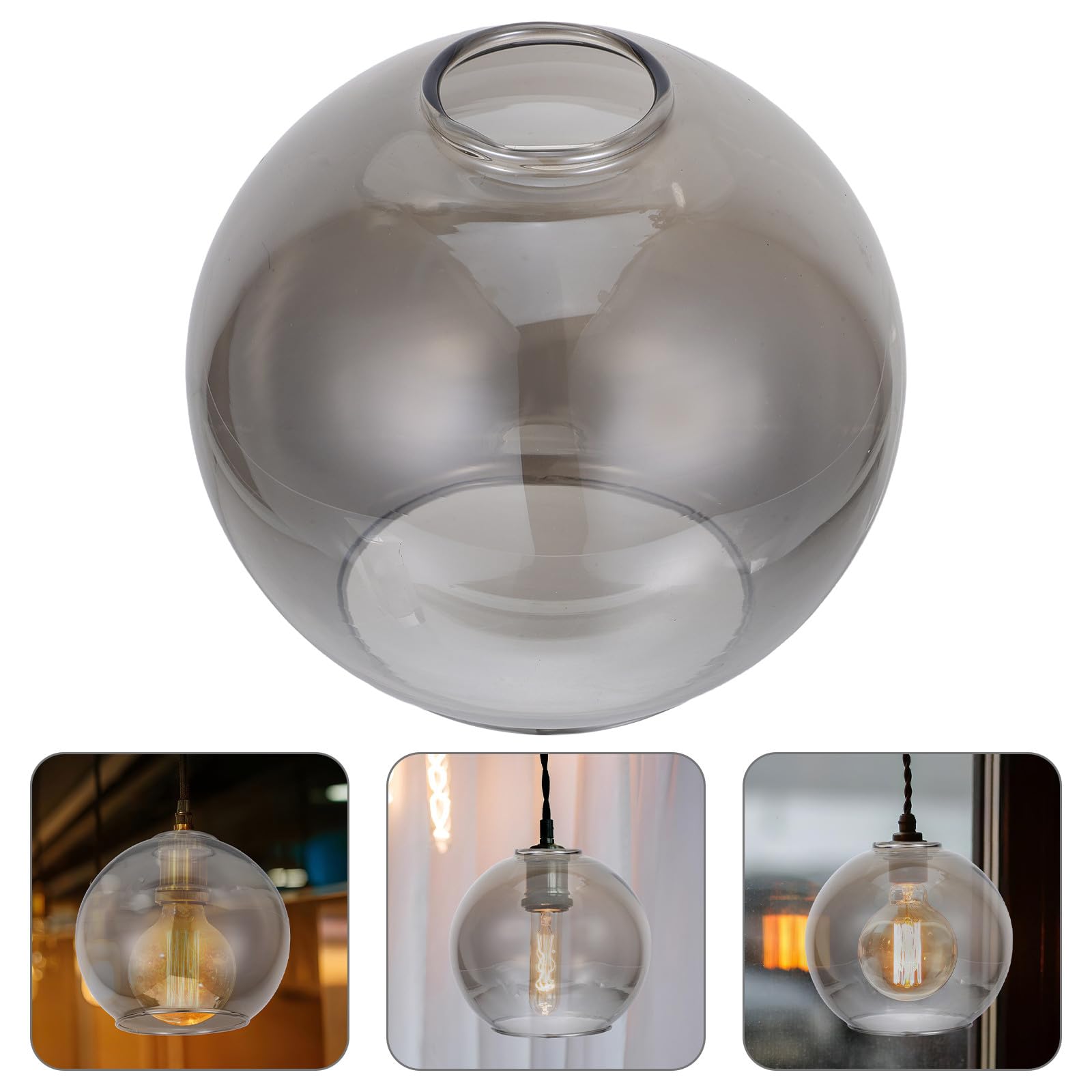 Zerodeko Pantalla Forma E27 en Lámpara de Bola de Vidrio | Acabado Liso, Alta Transmisión de Luz, Recambio para Apliques de Casa y Baño