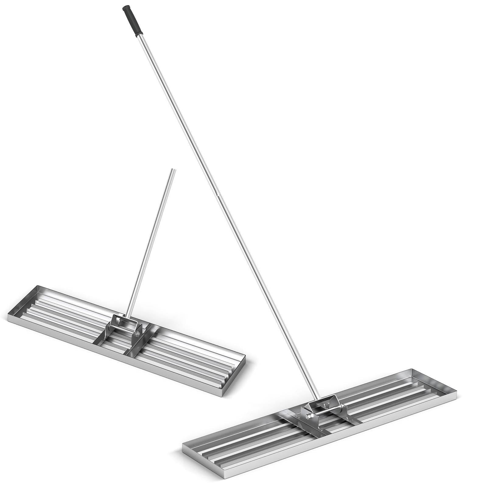 ” x 10” Grabie do wyrównywania trawnika, wytrzymałe metalowe narzędzie do wyrównywania trawnika z 77” ergonomicznym długim uchwytem, narzędzie do poziomowania trawnika, grabie do ogro