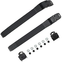 2 Pack Inline Skate Fastening Straps, Black Plastic Buckle Replacement for Roller Skates and Hockey Shoes, Energy Strap Accessory for Secure Lace Fixation, Approx. 210mm Length