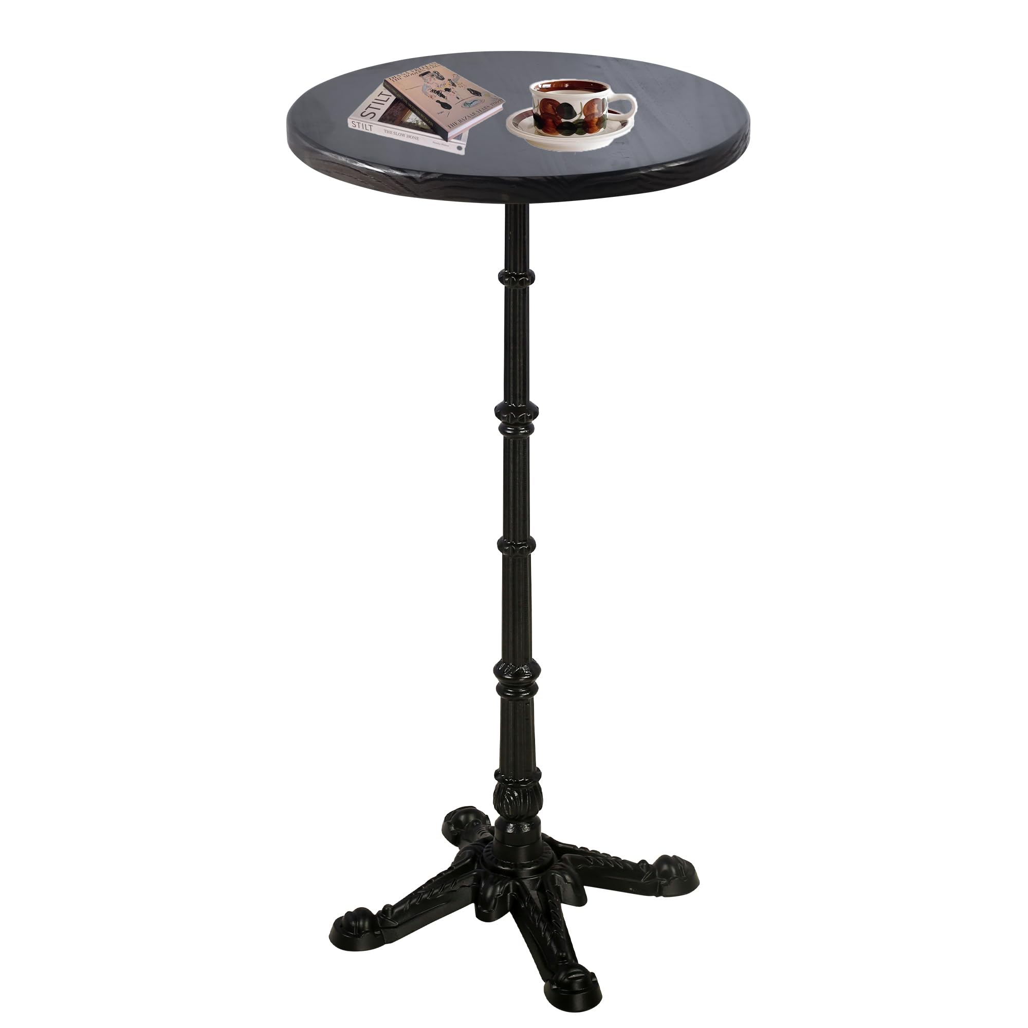 FUBIRUO 43.3inch High Top Bar Table Pub Bistro Table Round Table Top Cocktail for 2-3 People Bar Height Cafe Tables