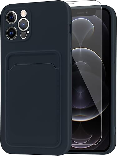 Miniatura 8 de MZELQ Compatible con iPhone 13 (6,1 pulgadas), soporte para tarjeta de protección de cámara para iPhone 13 + protector de pantalla, ranura para