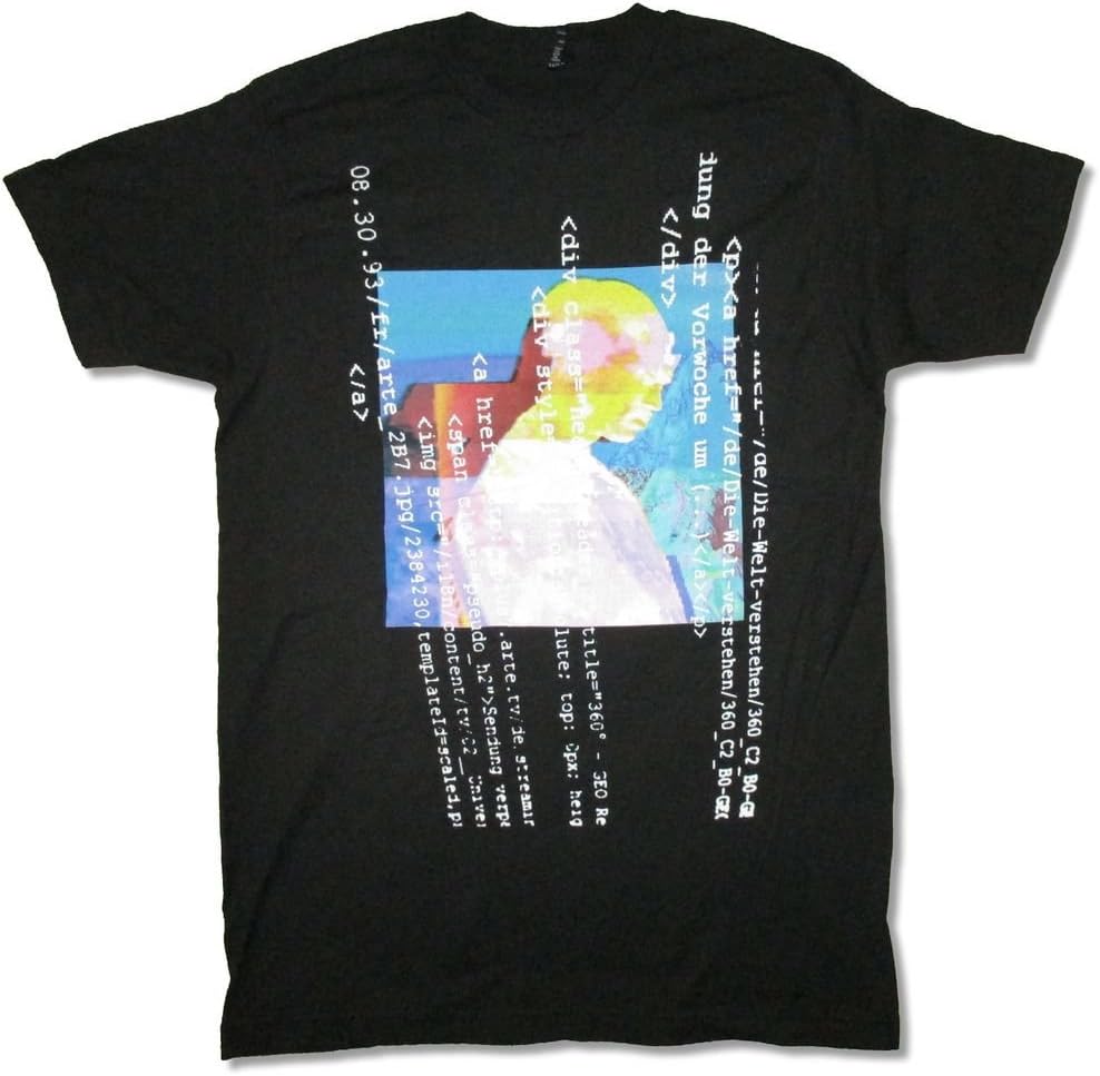 Big Sean Negative Print Code Text Image Black T Shirt (L)