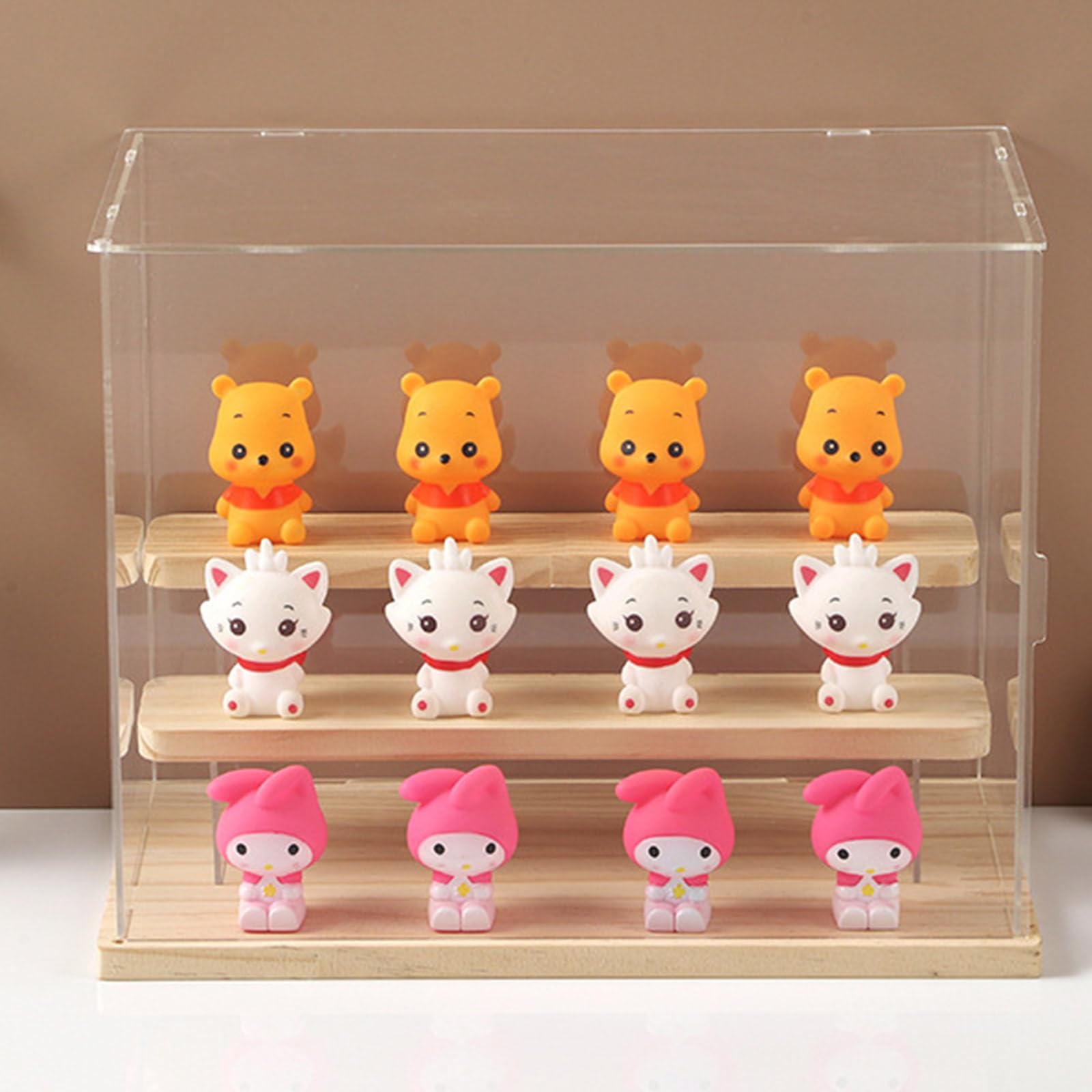 Scatola in acrilico per gli amanti dei personaggi in miniatura, vetrina facilmente accessibile, scaffali rimovibili per oggetti da collezione, soluzione di presentazione versatile, Taglia