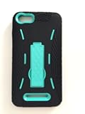 BNY-WIRELESS Compatible for BLU XL (V0030UU) Premium Rugged Heavy Duty Drop Proof Case with Kickstand -Black Teal