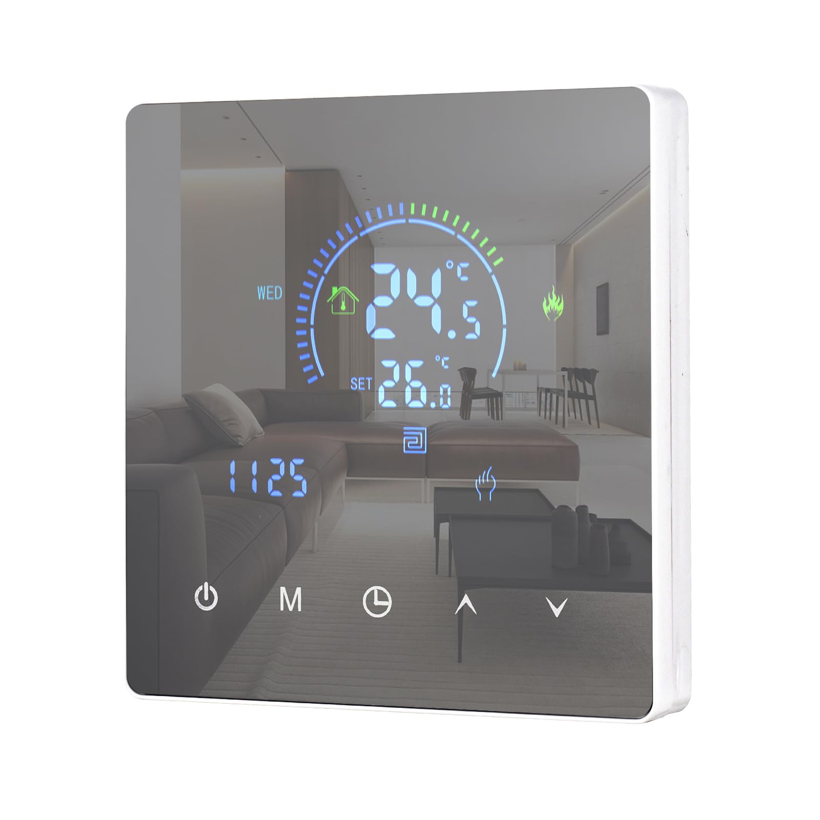 Domary Inteligentny Programowalny Termostat z Dotykowym Ekranem LCD do Domowego Hotelu Szkolnego, Harmonogram Tygodniowy 5+2 i Ręczny Tryb Automatyczny, Funkcje Przeciw Zamarzaniu (Inny)