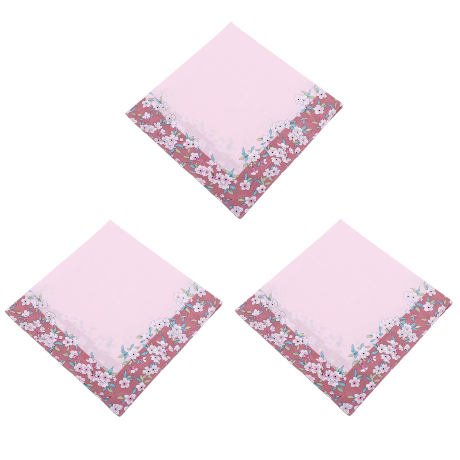Tsophreniq 2Pcs Women ' s Embroidered Floral Hankies, Breathable Cotton Handkerchief Set for Sweat Wiping & Occasions Embroidered Handkerchiefs