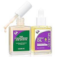 Vista 1 de Gelike EC Kit de rescate de uñas 2 en 1: relleno de albaricoque Nail Ridge y aceite de cutícula de piña (0.5 onzas líquidas), cuidado de uñas