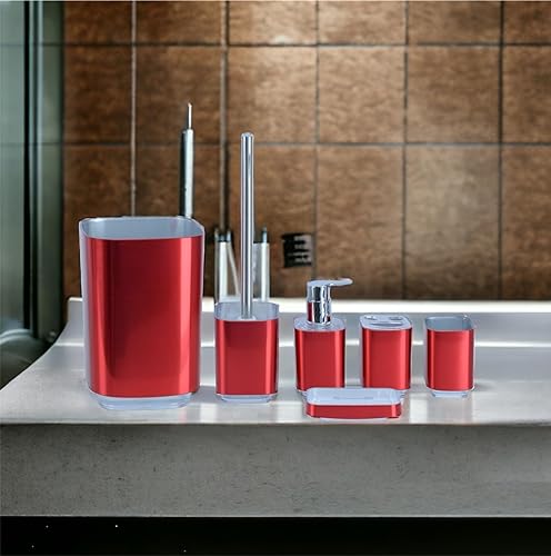 Miniatura 3 de Daniel's Bath & Beyond Set de accesorios de baño rojo Regency