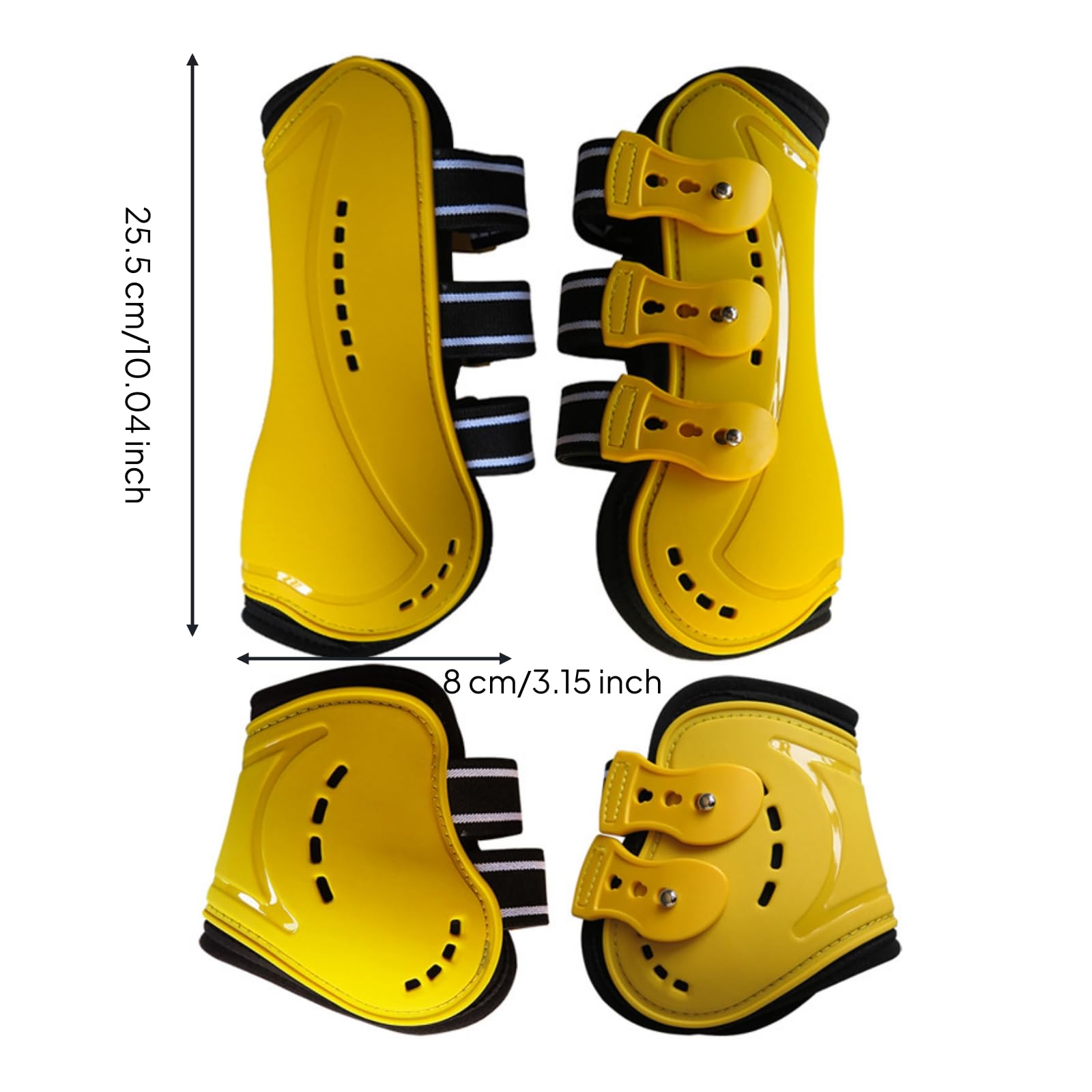 Milageto 4 Pièces Bottes Soutien Ventilé, Jaune, M