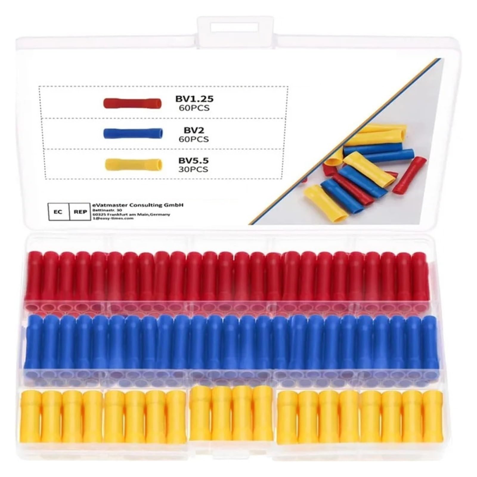 Conectores de crimpado a tope AWG 12-10 AWG 16-14 terminales cables automotrices rectos