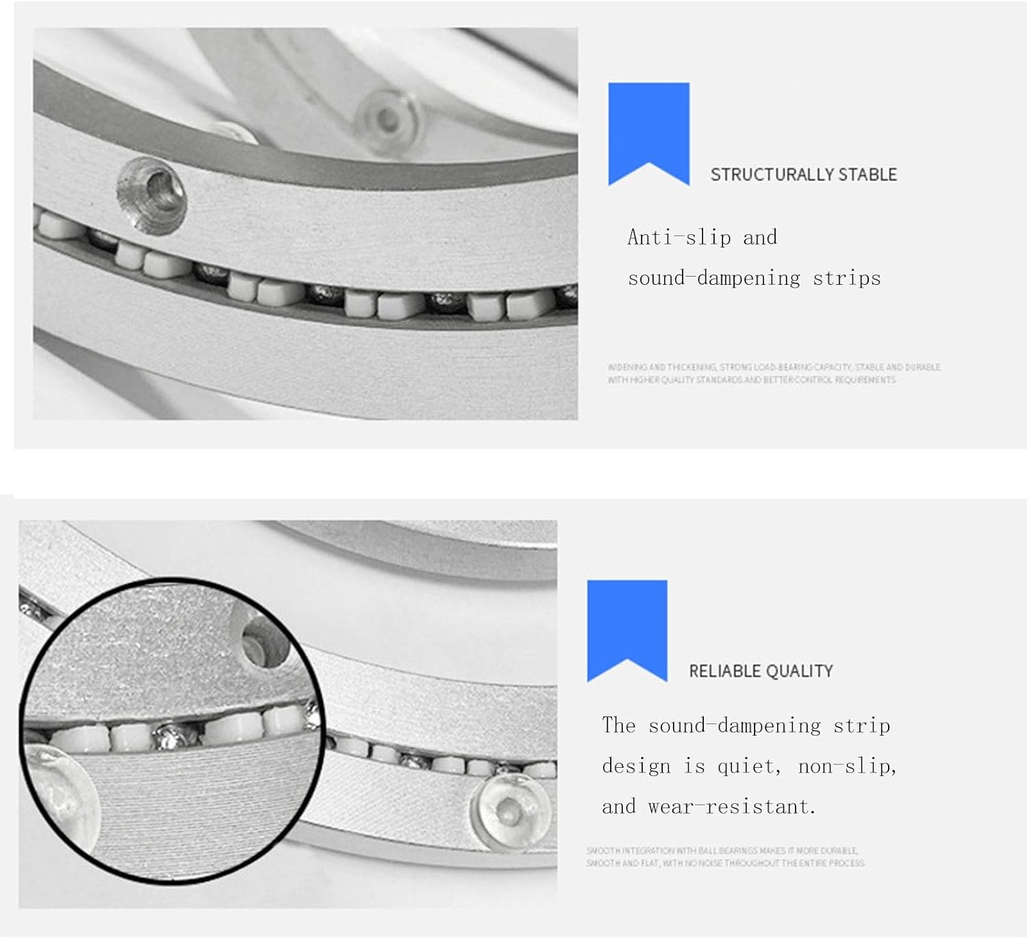 Aluminum Alloy Turntable Base for Dining Tables, Universal Turntable Bearing, 25cm-40cm Optional, Noise Reduction.(350mm)