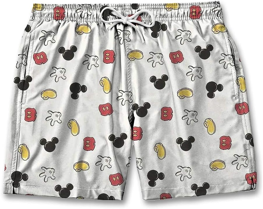 short masculino estampado desenho
