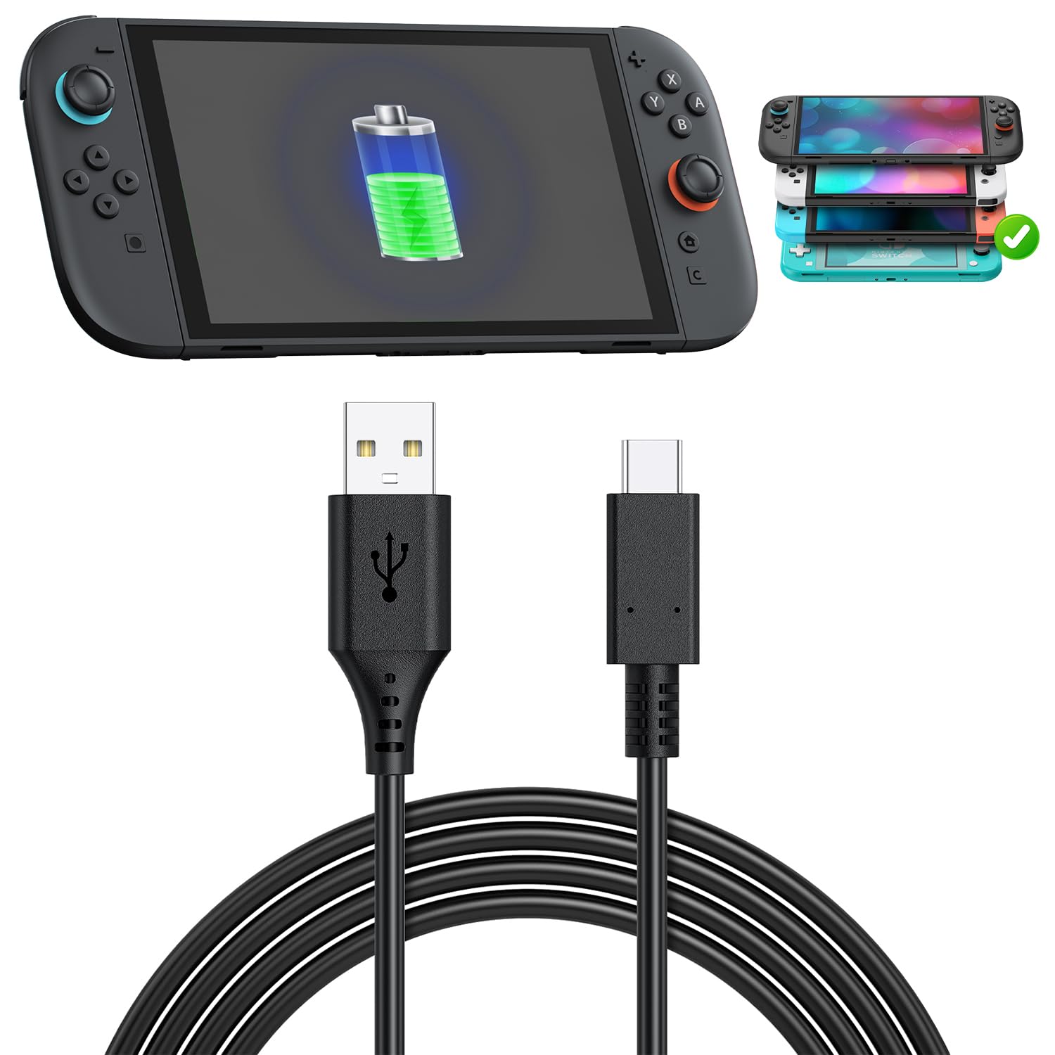 10ft USB C Charging Cable for Nintendo Switch/Switch Kuwait Ubuy