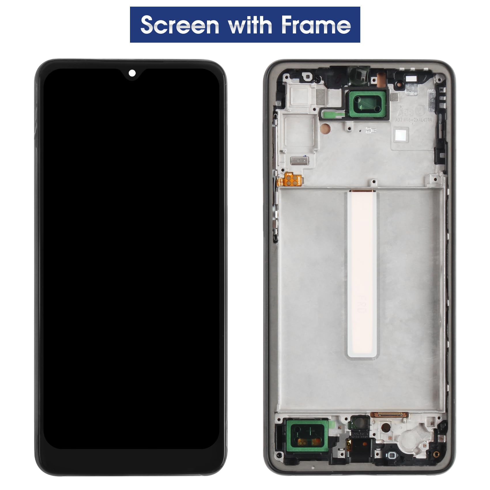 Atwist per Samsung Galaxy A33 5G A336B LCD Display - per Galaxy A33 5G LCD Touch Screen Digitalizzatore SM-A336E SM-A336B A336M A336B/DS Schermo di Ricambio Vetro Assemblaggio Kits (Nero con Cornice)