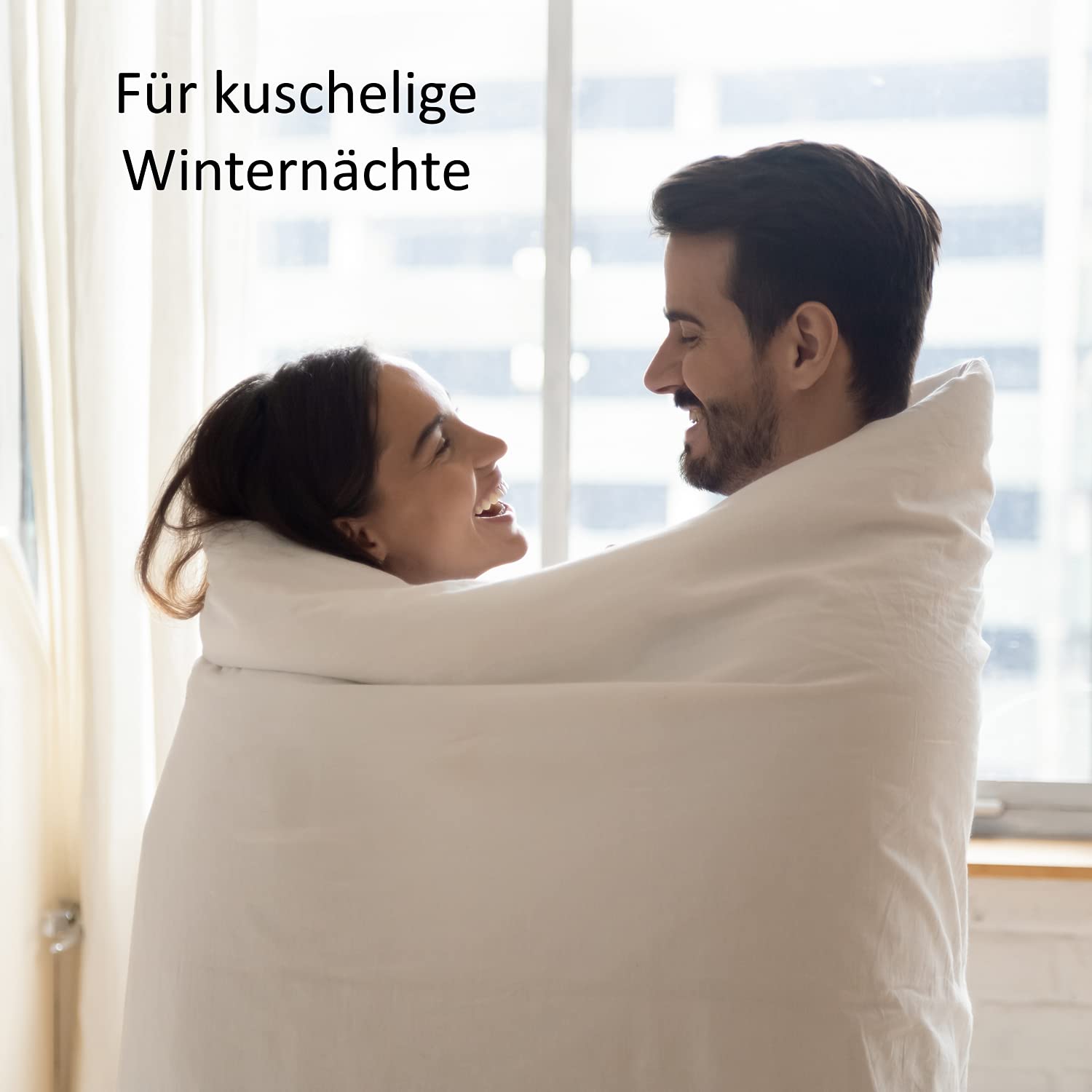 Welt der Träume 100% Natur - DAUNEN Federn Decke 200 X 200 cm - Down Douvet Winterdecke Daunendecke Bettdecke Zudecke Kassetten Steppbett Steppdecke Kissen IM Shop
