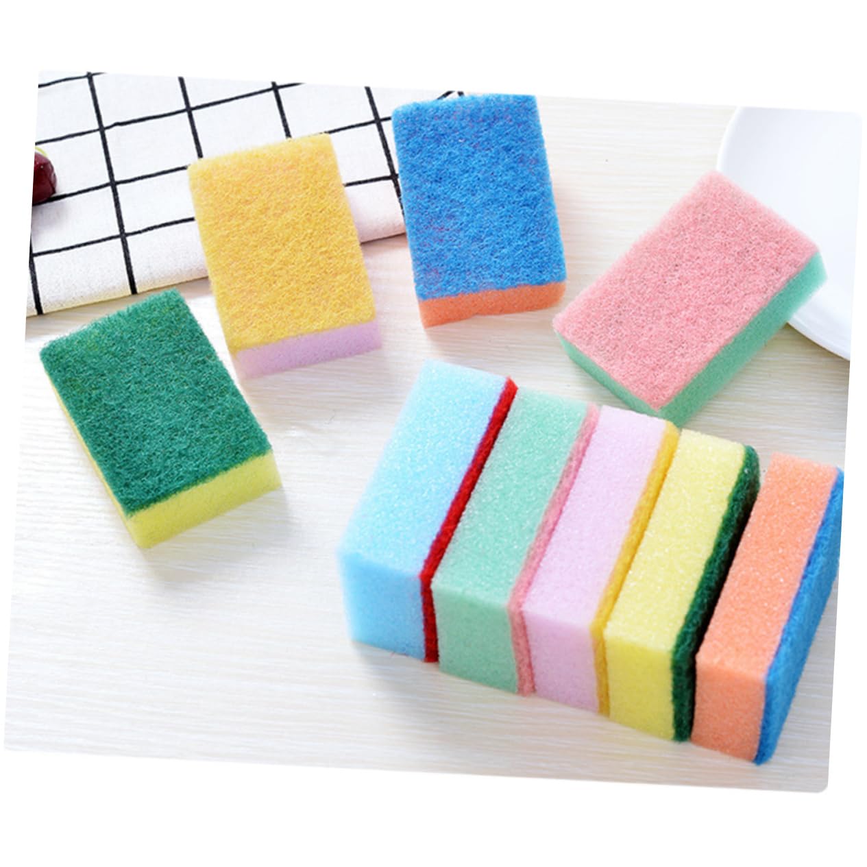 FRCOLOR 90piezas Esponjas De Limpieza De Cocina De Esponjas De Nano Limpieza para Fregar Platos Estropajos Duraderos y Reutilizables Aleatorios para Hogar y Restaurante
