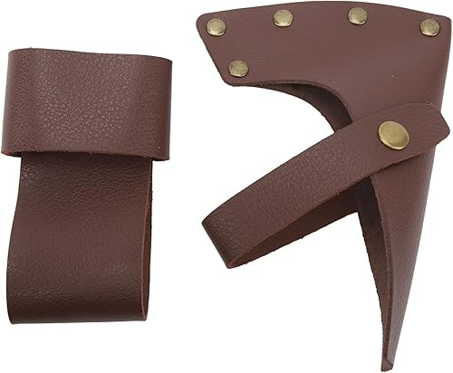 Miniatura 9 de Funda protectora de cabeza y mango, ligera, portátil, de piel sintética, para campamento, trabajo al aire libre