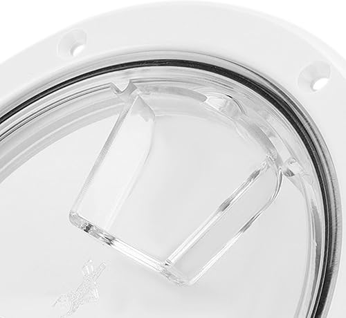 Miniatura 8 de Yctze Escotilla de acceso para cubierta de barco, placa de ABS redonda blanca para caravana, yate, barco, escotilla de acceso (6 pulgadas)