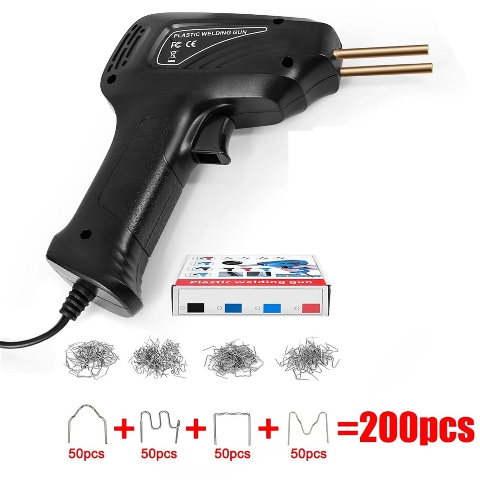 Chiodi di Saldatura Pistola per saldatura plastica di seconda generazione, taglio termico, chiodi per piantaggio, crepe, DH100W(Black)