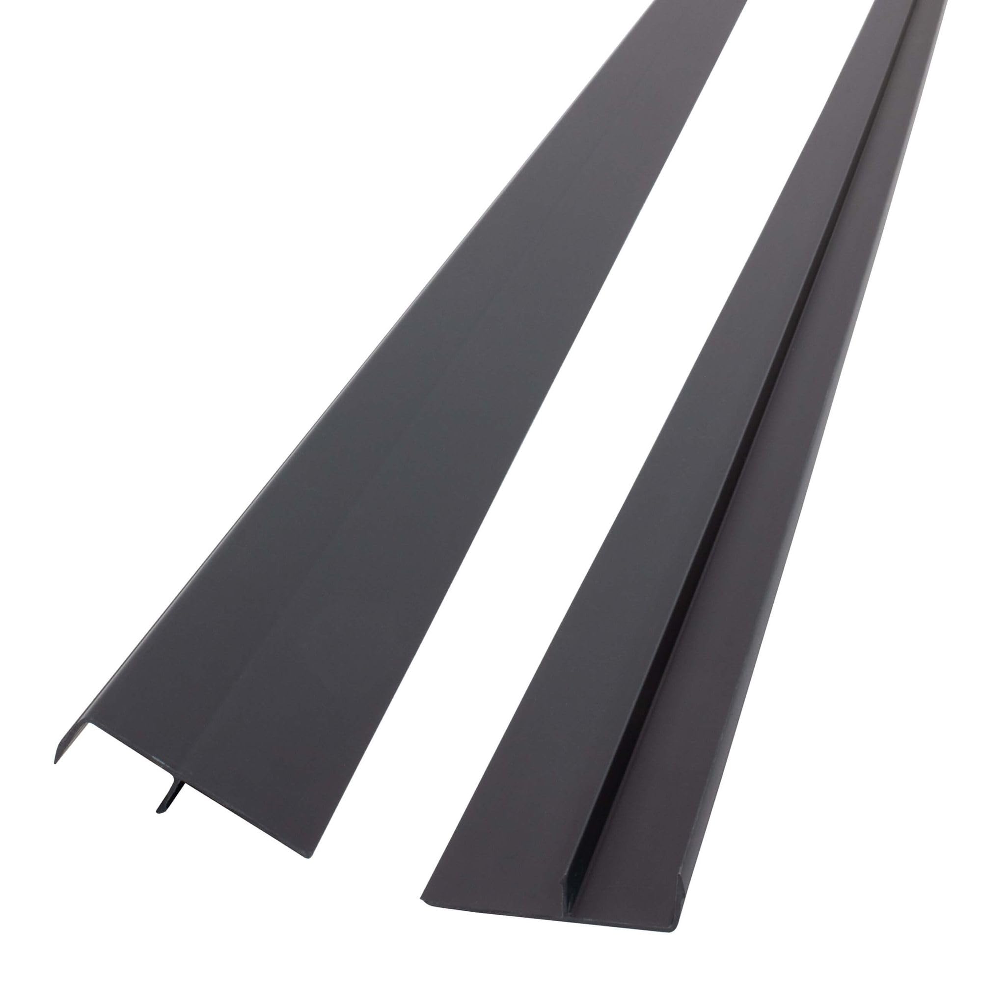 PROTEKTOR 5x Abdeckprofil Hart-PVC Drainage Sockel 250cm Anthrazit
