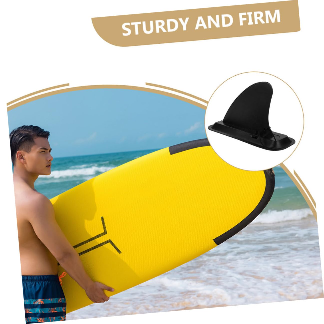 NOLITOY 2 Sets Ailerons pour Planche de Surf et Paddle Board en Plastique Noir, Séparateur d'eau Amovible Fixation Coulissante pour Meilleure Stabilité et Contrôle