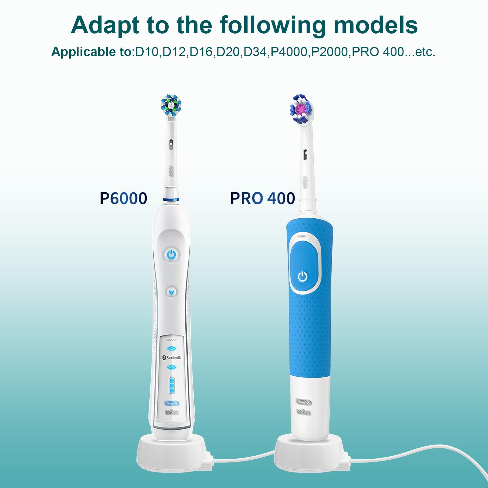 Stacja ładująca do Oral B, elektryczna ładowarka do szczoteczki do zębów Braun Oral-B Pro Series 3 Plus 1 Plus, Vitality, Pro 3 3500 3000, iO3, iO4, iO5, iO6 ładowarka do szczoteczki do zębów