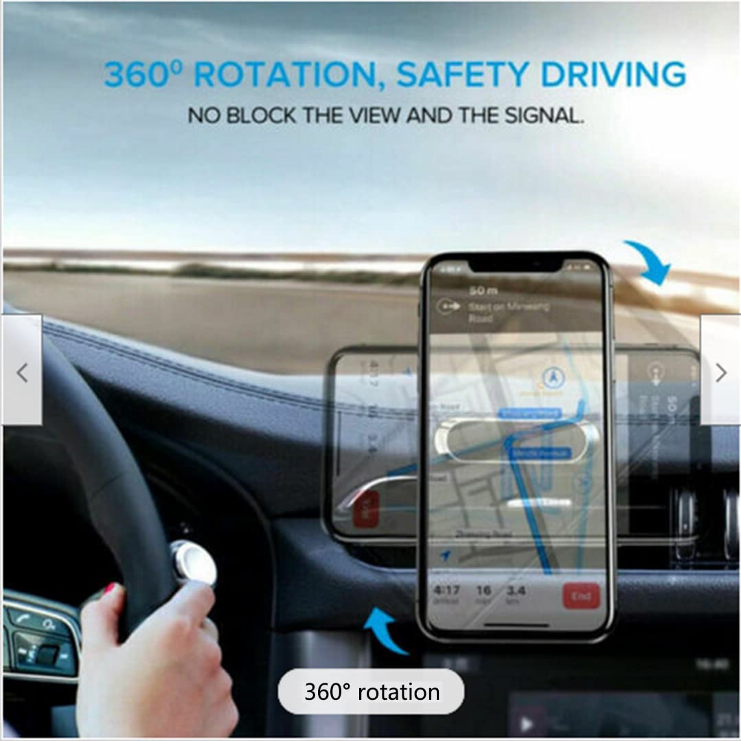Supporto Per Telefono Da Auto 2 Pezzi, Supporto Per Smartphone Girevole A 360 Supporto Magnetico Universale Per Telefono Da Auto Con Cruscotto 88757244 - Foto 11