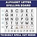 Say it with Symbols Alphabet Spelling Communication Boards,Laminated Set of 2 with Pen | Essential Aids for Speech and Stroke Recovery at Home, Hospital, ICU, Rehab, Nursing Home, Hospice