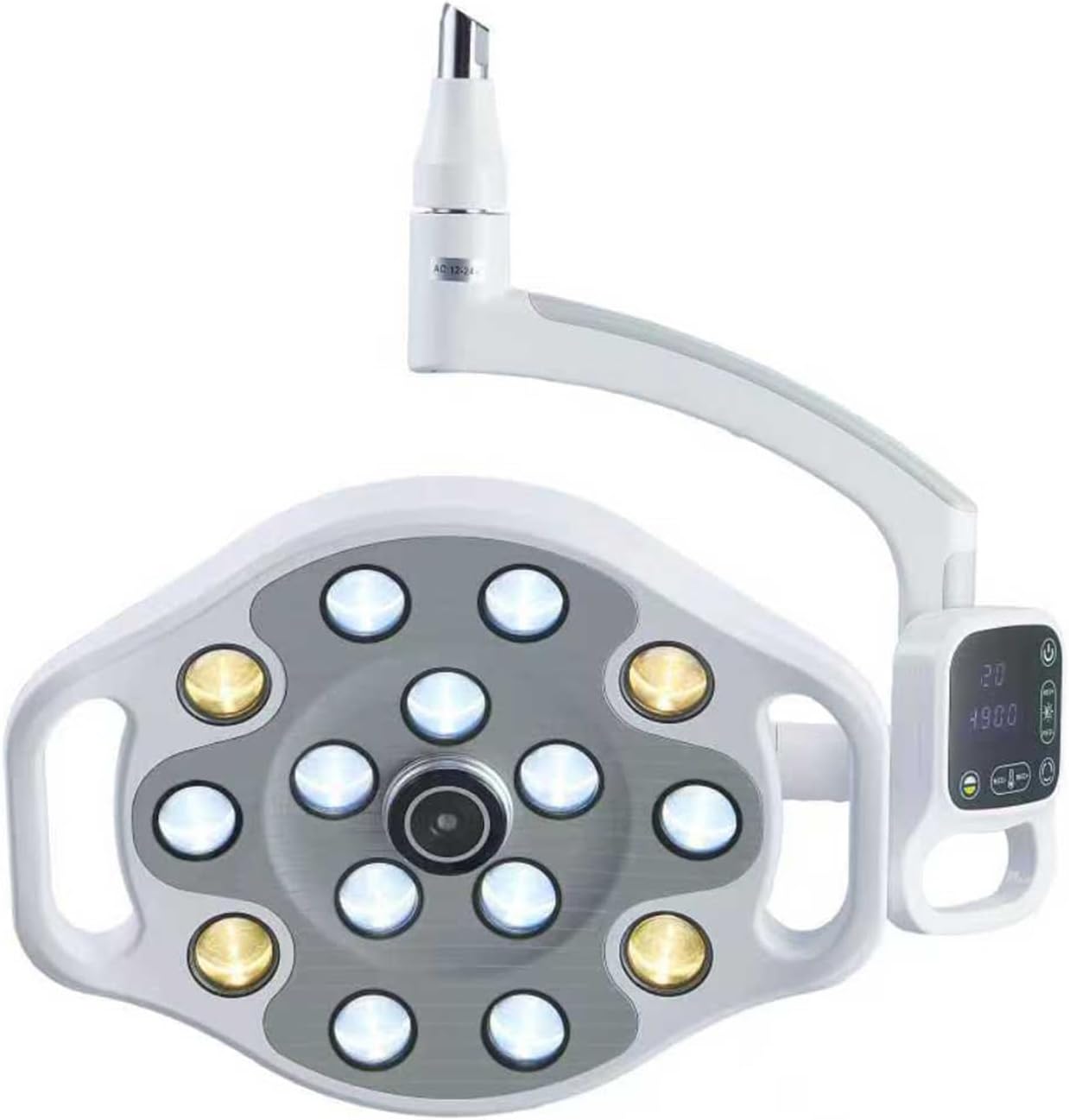 Digital Display 15 Bulbs LED Planting Lamp Shadowless Operating Light Adjustable Color Temperature with HD Camera Fix on Chair KY-P132