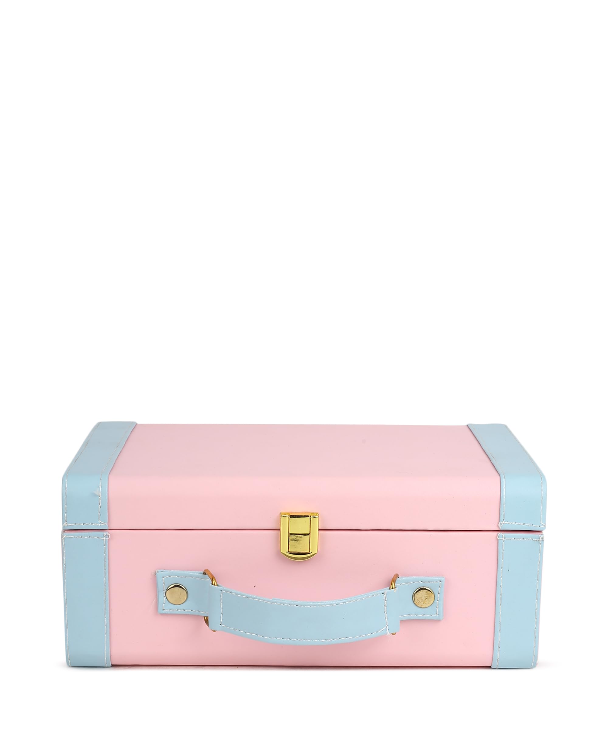 Decorative Pink Vintage Storage Box with Mirror & Handle | Floral Interior Portable Organizer Case for Jewelry, Makeup, Accessories, Keepsakes & Gift Items | Lockable Storage Box for Girls & Women-image-37