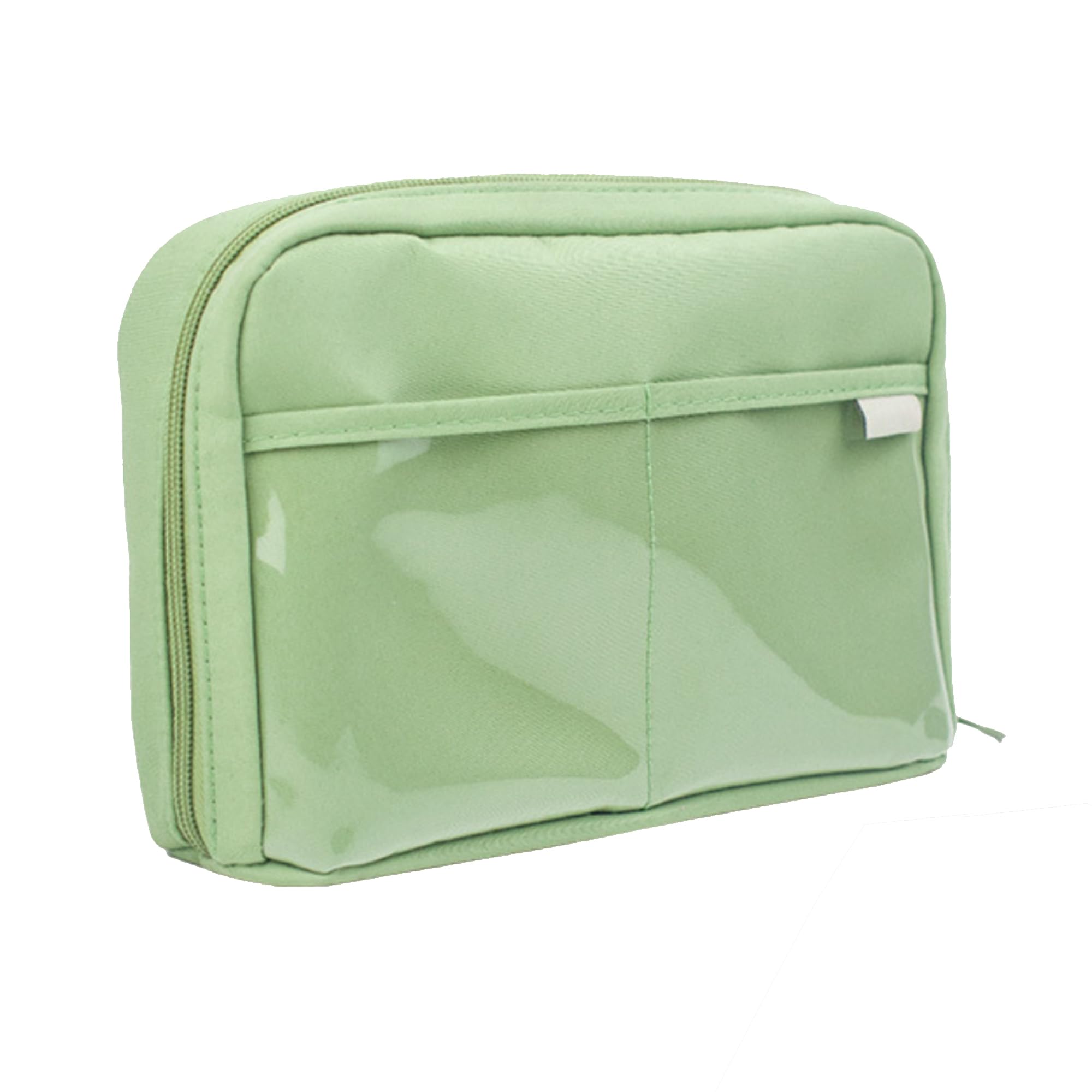 KASTWAVE Large Capacity Pencil Case, Kawaii Cute Aesthetic Pencil Pouch Handheld Pen Bag, Canvas Cosmetic Portable Gift for Office School Teen Girl Boy Men Women Adult (Green)