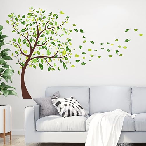 Miniatura 2 de Calcomanías de pared grandes para sala de estar, calcomanías de pared de árbol gigante para dormitorio, calcomanías de vinilo extraíbles, decoración