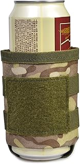 Molle Can Holder Coolie(s) Gifts for Men And Women 10-15 OZ Collapsible Nylon Can Beer Beverage Cooler Cover Insulator Holder Sleeve for Cola Beer Soda（Camo）