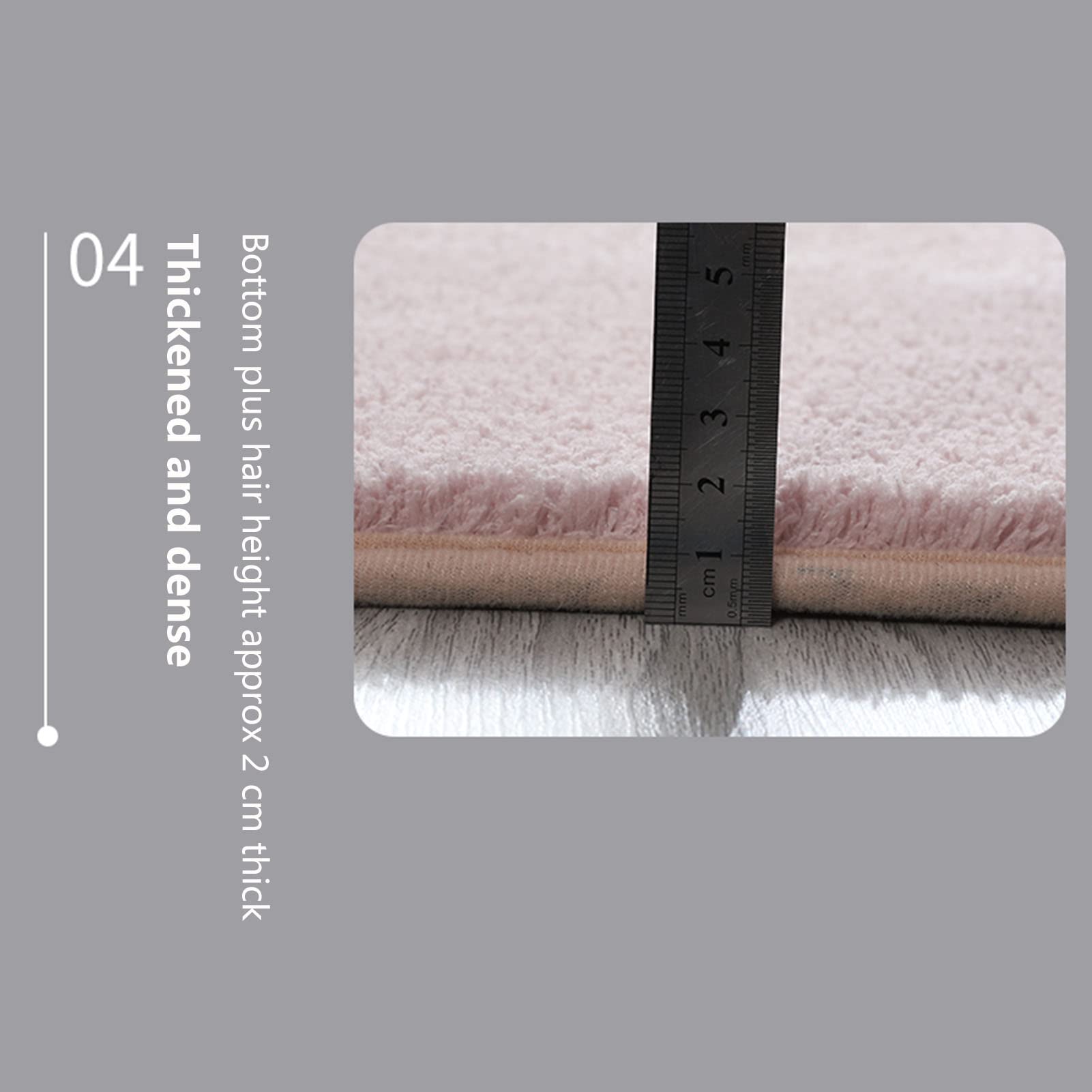 Tappeto antiscivolo, 200 x 200 cm, comodo e morbido, per interni, per asilo e camerette dei bambini, decorazione moderna per la camera delle ragazze, peluche accogliente
