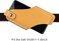 Vista 5 de Gentlestache Funda de cuero para teléfono, soporte de teléfono para cinturón, fundas para teléfono celular, bolsa de cuero para cinturón con botón