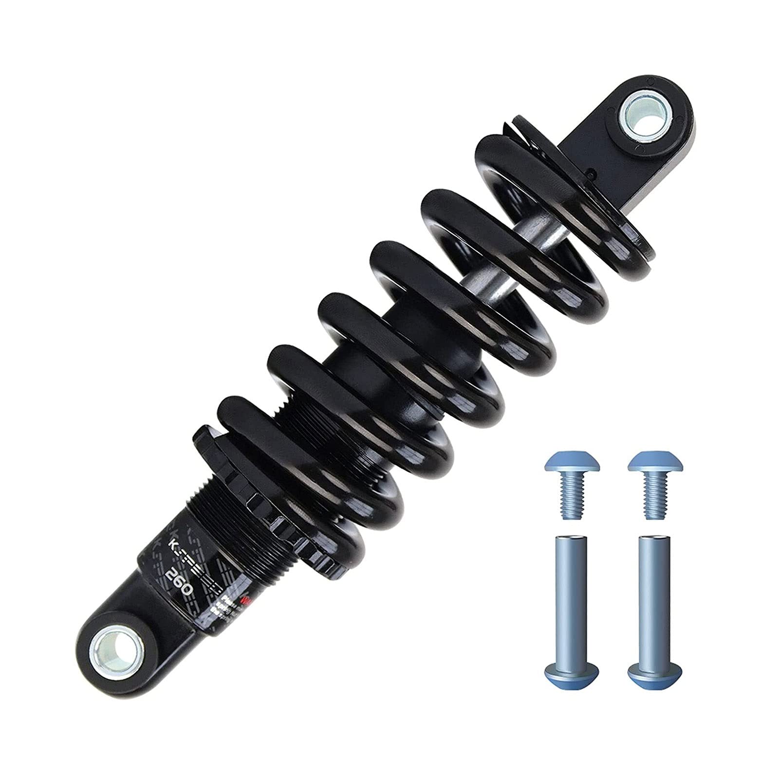 HoneybeeLY MTB Rear Shock Absorber Coil Spring 125/150/165/190mm Mountain Bike Spring Suspension Damper with Bushing Bicycle Parts