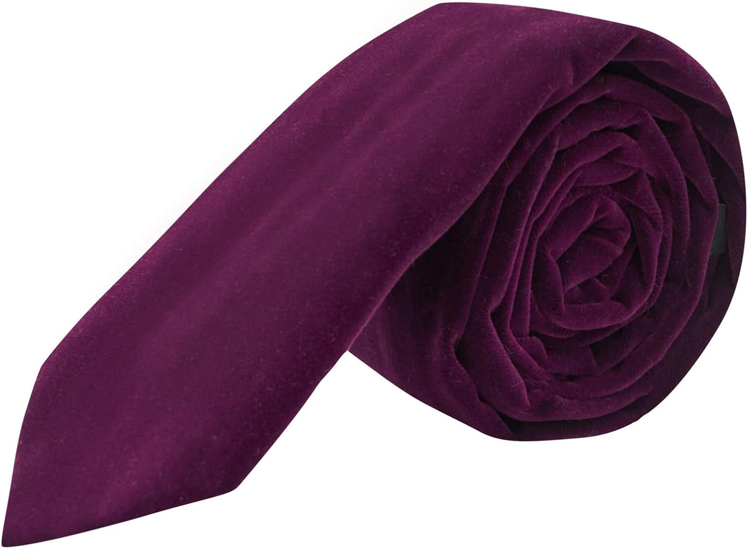 King & Priory Eggplant Purple Velvet Necktie, Tie