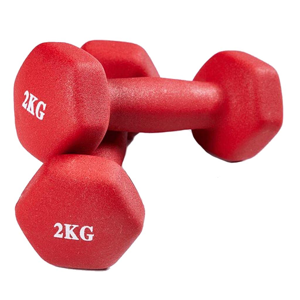 Mancuernas Pesas Recubrimiento de Vinilo Gimnasio y Ejercicios En El Hogar Impermeable y Antideslizante con Acabado Mate, Par Mancuerna pequeña (Size : 2x2kg)