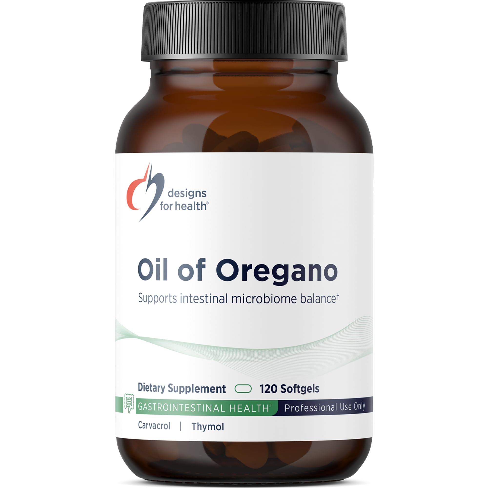 Designs for Health Oil of Oregano Softgels - Oregano Oil Supplement with Highly Concentrated Carvacrol - Supports Intestinal Cleansing - Small Pills (120 Softgels)