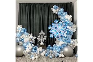 Winter Wonderland Snowflake Balloon Garland Arch Kit