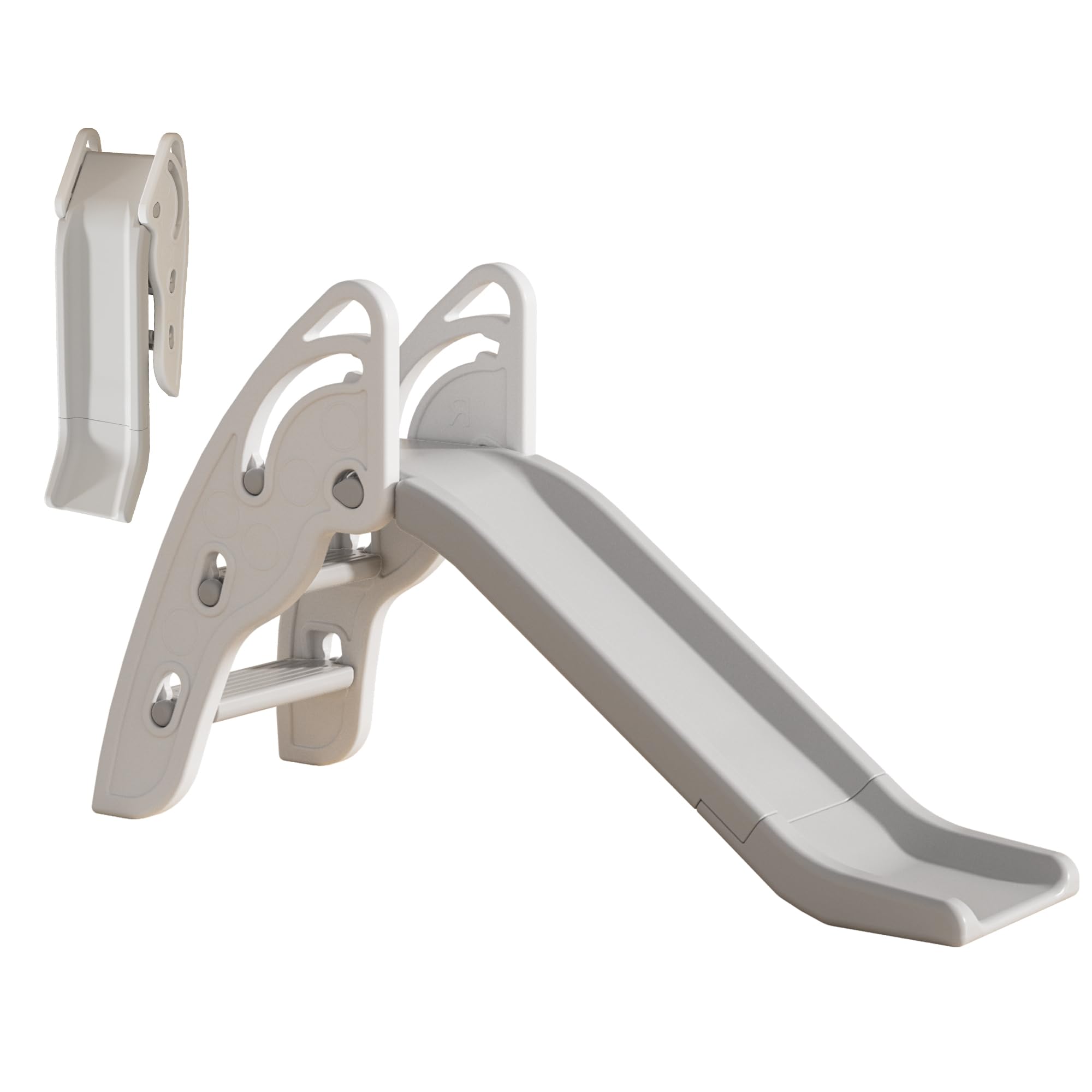 Toddler Slide Large Play Climber Slide PlaySet with Extra Long Slipping Slope Indoor Slide Kids Toddler Playground Toddler Slide Outdoor Toys for Toddlers (White)