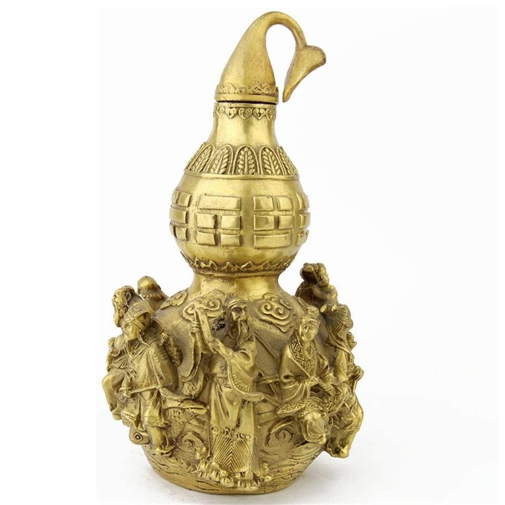 Wu Lou Feng Shui en laiton et décoration de maison Bagua avec pendule de fortune