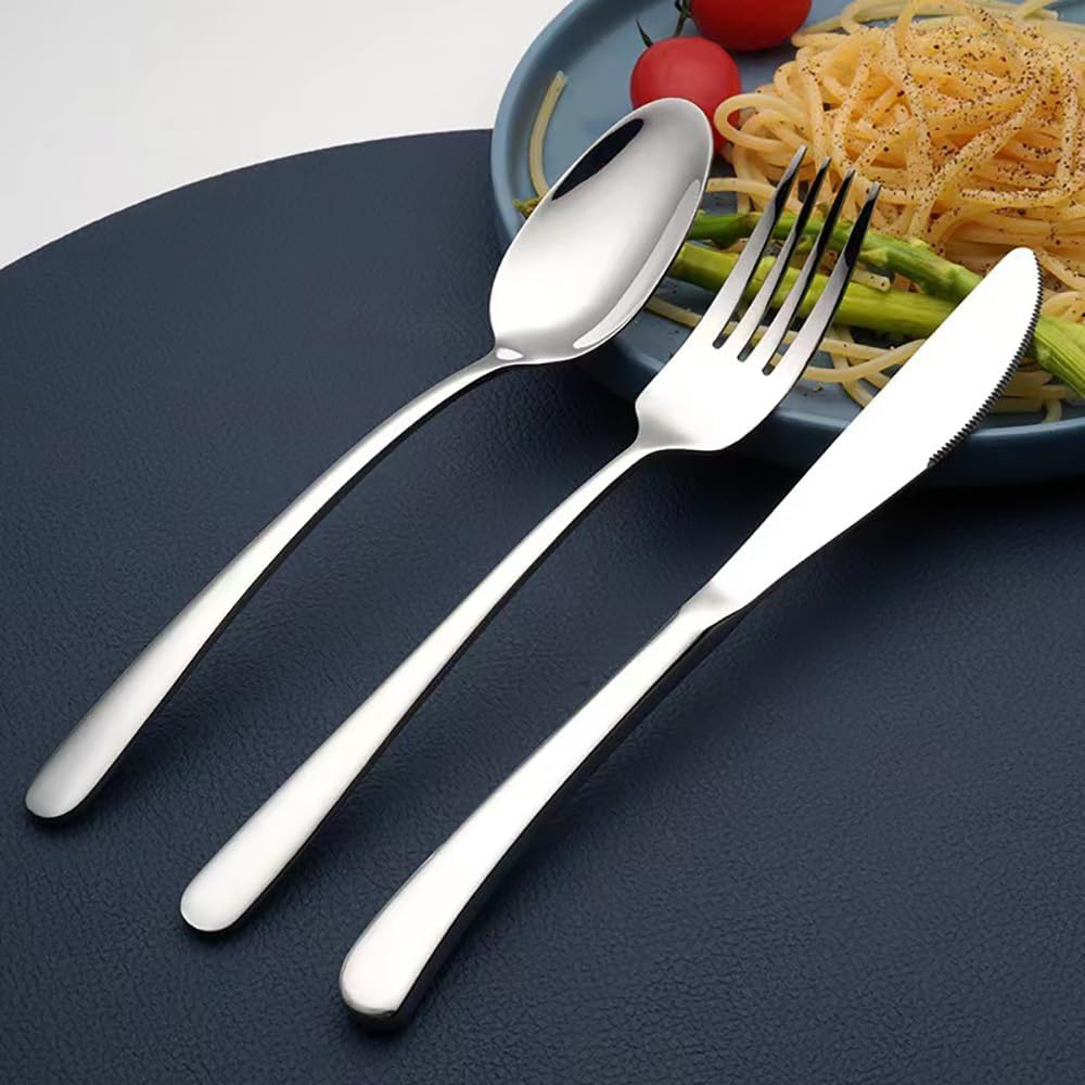 56 Pieces Silverware Set Flatware for 14 Elegance Tableware Set Fine Properly Weighted Ergonomic Handle Knives and Forks spoons 18/10 Stainless Steel Cutlery Utensil Sets for Home Restaurant