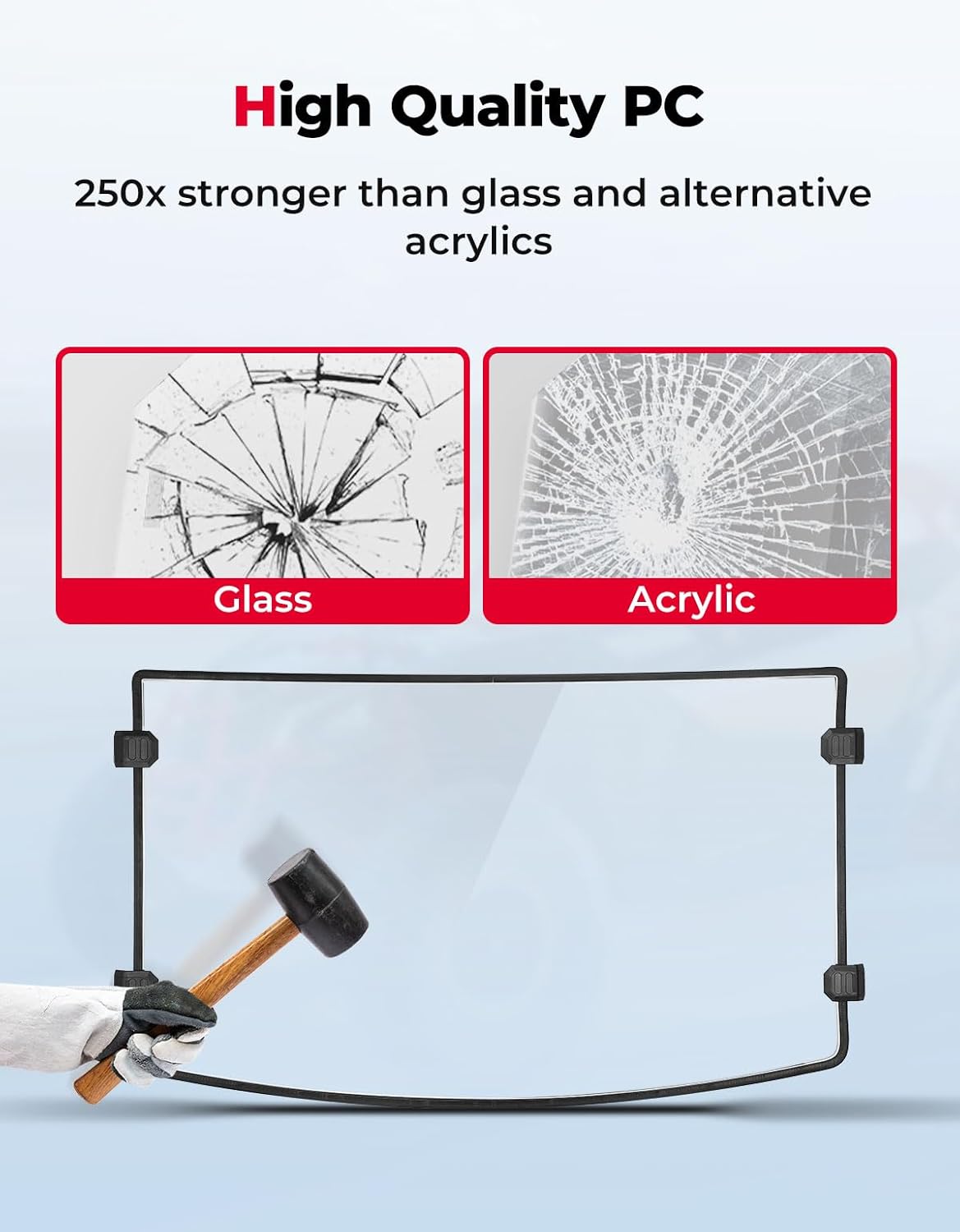 KEMIMOTO Scratch Resistant Front Windshield Compatible with Polaris Ranger XP 1000/Crew 2017-2026, Ranger 1000/Crew 2020-2026, Ranger XP 900/Crew 2013-2019