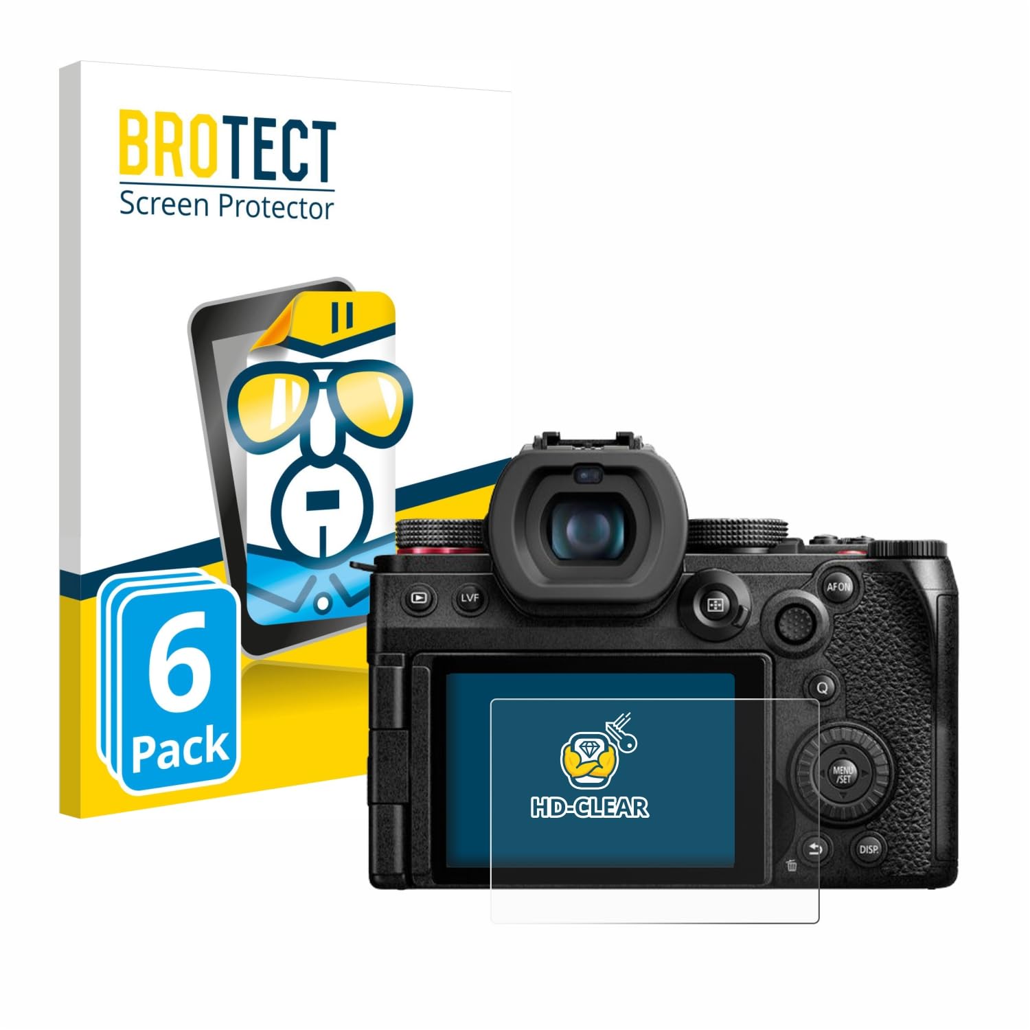 brotect 6-Pack Screen Protector compatible with Panasonic Lumix DC-G9 II - HD-Clear Protection Film