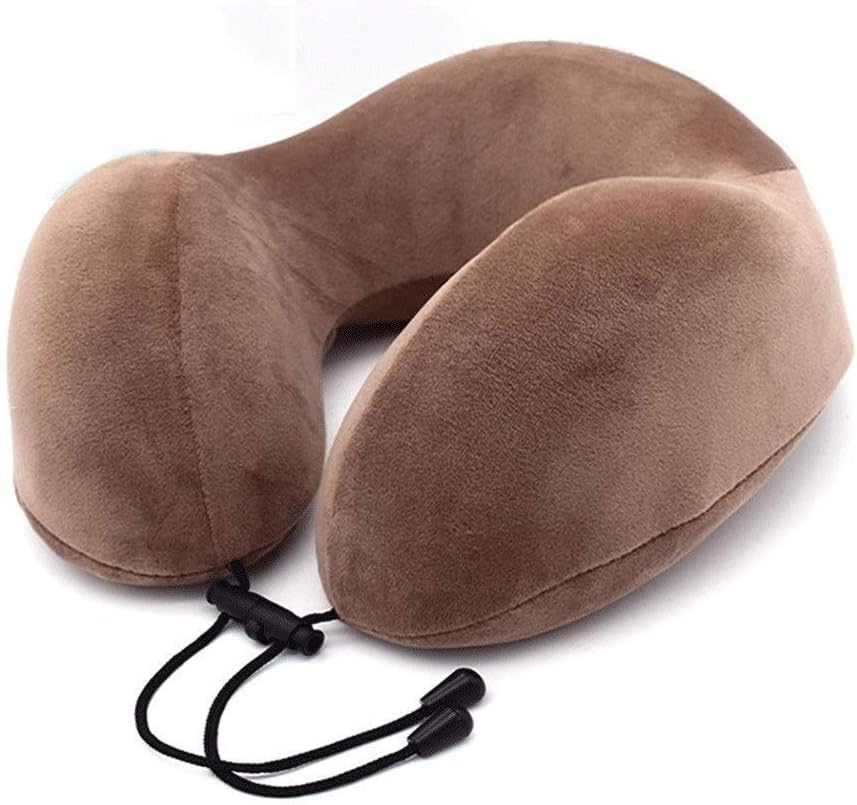 Travel Pillow, Memory Foam Neck, Comfortable & Breathable & Soft, All Cotton Case Cover, U-Shaped Adjustable